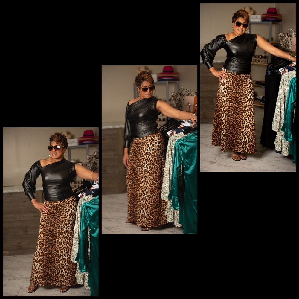 ANIMAL PRINT MAXI DRESS